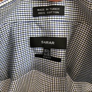 3/$25 SARAR Oxford Plaid Slim Fit Button Up Shirt